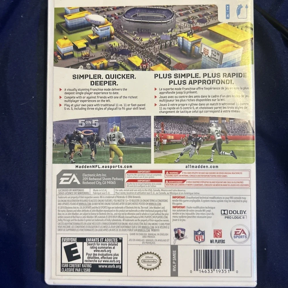 Madden NFL 11 Nintendo Wii